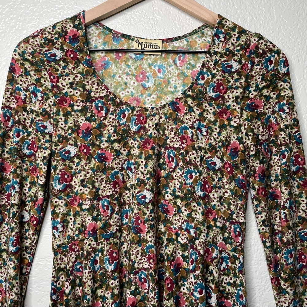 Show Me Your Mumu Stevie Babydoll Flower Cider Long Sleeve Dress Boho - Picture 2 of 11